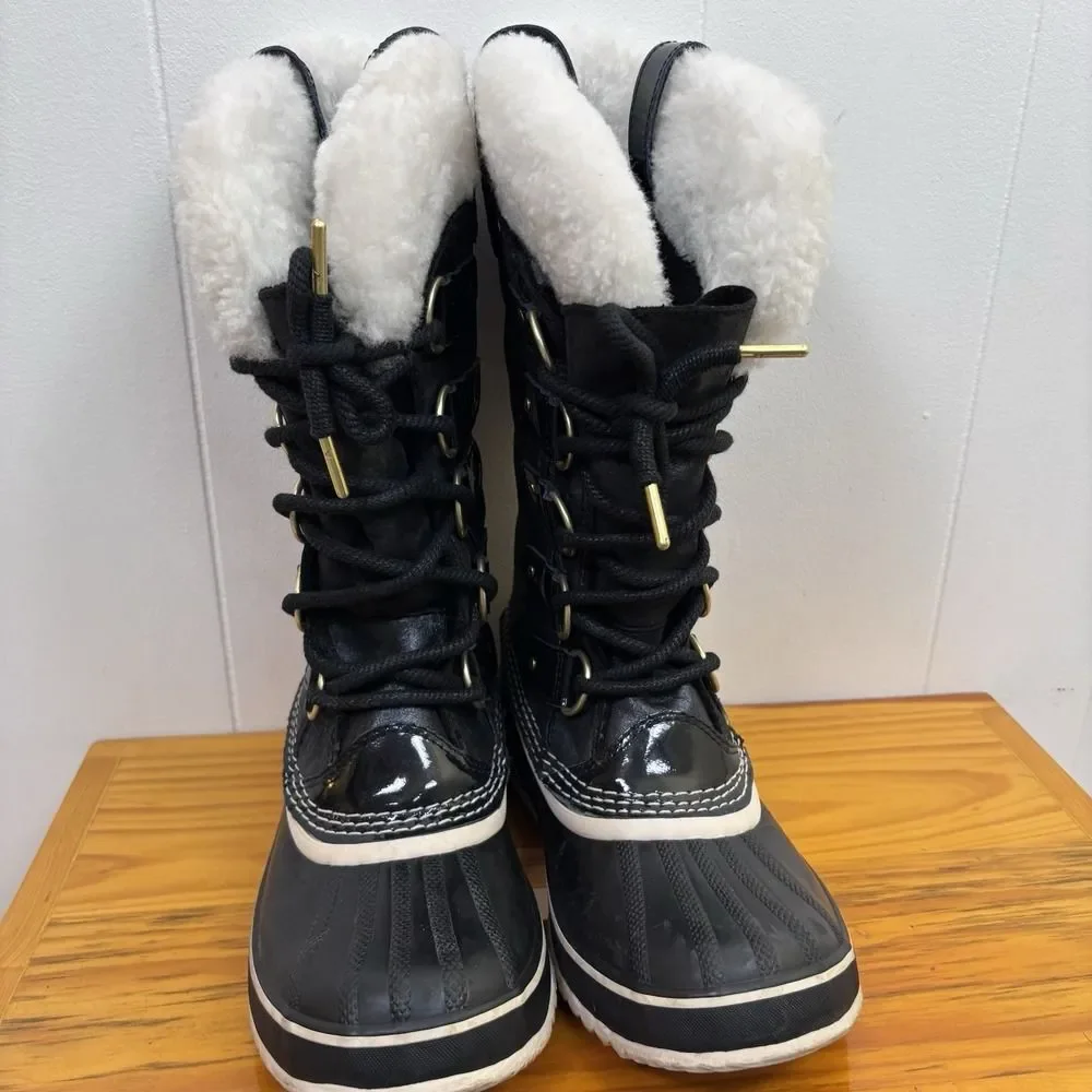 Sorel Joan of Arctic Women's Snow Holiday Boots‎ Black Size 7 US Waterproof